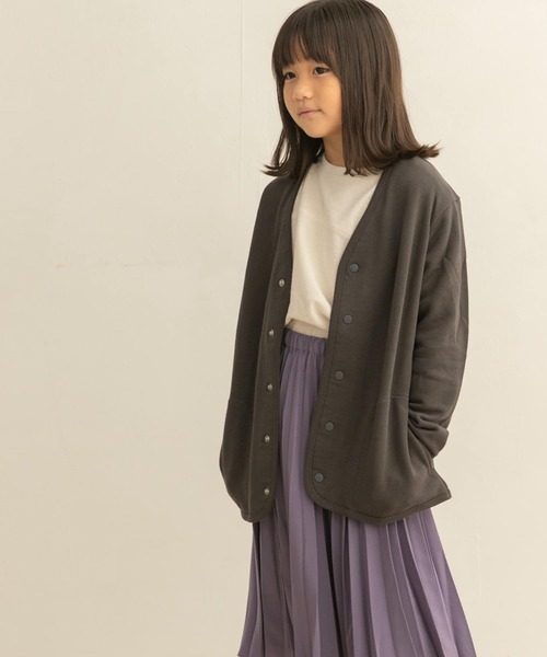 URBAN RESEARCH DOORS（アーバンリサーチドアーズ）の「裏毛Vネックカーディガン(KIDS)（カーディガン/ボレロ・キッズ・チャコールグレー/ベージュ・135/150/105/120）」の21枚目の写真