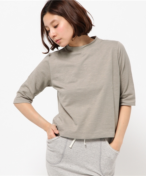 WHO'S WHO gallery（フーズフーギャラリー）の「【SMOOZZYS】スラブ5分袖TEE（Tシャツ/カットソー・レディース・ホワイト/グリーン/グレー/ブラック・FREE）」の12枚目の写真