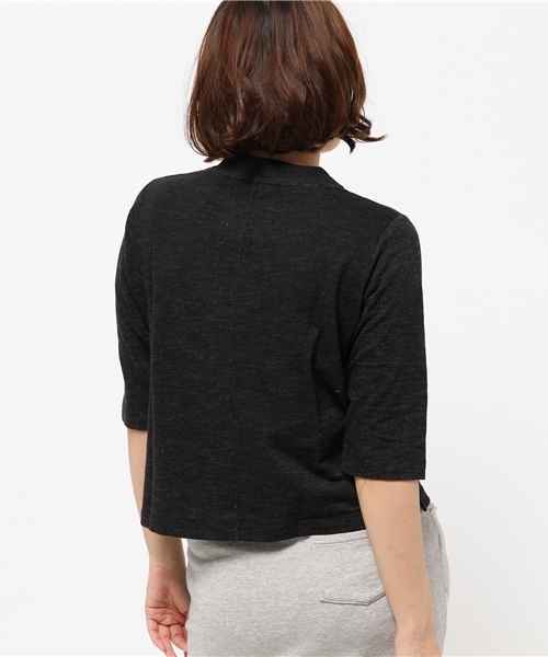 WHO'S WHO gallery（フーズフーギャラリー）の「【SMOOZZYS】スラブ5分袖TEE（Tシャツ/カットソー・レディース・ホワイト/グリーン/グレー/ブラック・FREE）」の7枚目の写真