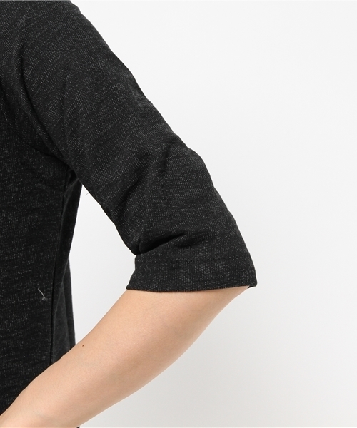 WHO'S WHO gallery（フーズフーギャラリー）の「【SMOOZZYS】スラブ5分袖TEE（Tシャツ/カットソー・レディース・ホワイト/グリーン/グレー/ブラック・FREE）」の9枚目の写真