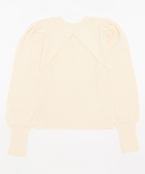 FREE'S MART（フリーズマート）の「【前後2Way】パフスリーブハイネックニット（ニット/セーター・レディース・ピンク/ブラウン/ホワイト・FREE）」の7枚目の写真