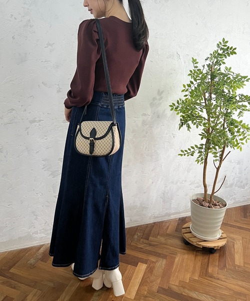 FREE'S MART（フリーズマート）の「【前後2Way】パフスリーブハイネックニット（ニット/セーター・レディース・ピンク/ブラウン/ホワイト・FREE）」の17枚目の写真