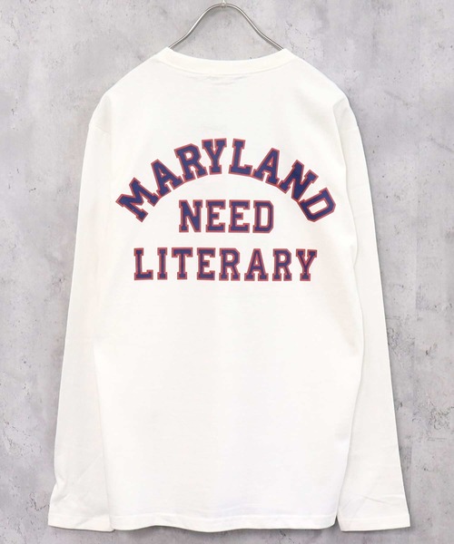 SHISKY（シスキー）の「プリント長袖Tシャツ（Tシャツ/カットソー・メンズ・ブラック系1/ホワイト系1/ブルー/グレー系1/オフホワイト/グレー系/ダークグリーン系/ベージュ/ブラック/ネイビー/ブラウン/ブラック系/ベージュ系/杢グレー/カーキ/ブラック系2/ミント/ホワイト系/ダークグリーン/チャコール・M/L/XL）」の4枚目の写真