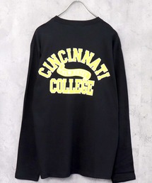 プリント長袖Tシャツ
