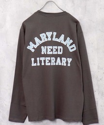 プリント長袖Tシャツ