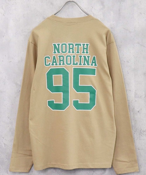 SHISKY（シスキー）の「プリント長袖Tシャツ（Tシャツ/カットソー・メンズ・ブラック系1/ホワイト系1/ブルー/グレー系1/オフホワイト/グレー系/ダークグリーン系/ベージュ/ブラック/ネイビー/ブラウン/ブラック系/ベージュ系/杢グレー/カーキ/ブラック系2/ミント/ホワイト系/ダークグリーン/チャコール・M/L/XL）」の14枚目の写真