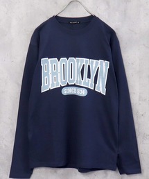 プリント長袖Tシャツ