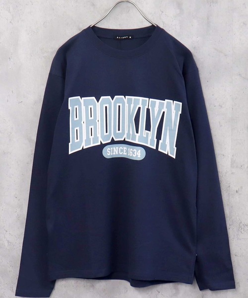 SHISKY（シスキー）の「プリント長袖Tシャツ（Tシャツ/カットソー・メンズ・ブラック系1/ホワイト系1/ブルー/グレー系1/オフホワイト/グレー系/ダークグリーン系/ベージュ/ブラック/ネイビー/ブラウン/ブラック系/ベージュ系/杢グレー/カーキ/ブラック系2/ミント/ホワイト系/ダークグリーン/チャコール・M/L/XL）」の19枚目の写真