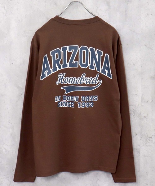 SHISKY（シスキー）の「プリント長袖Tシャツ（Tシャツ/カットソー・メンズ・ブラック系1/ホワイト系1/ブルー/グレー系1/オフホワイト/グレー系/ダークグリーン系/ベージュ/ブラック/ネイビー/ブラウン/ブラック系/ベージュ系/杢グレー/カーキ/ブラック系2/ミント/ホワイト系/ダークグリーン/チャコール・M/L/XL）」の12枚目の写真