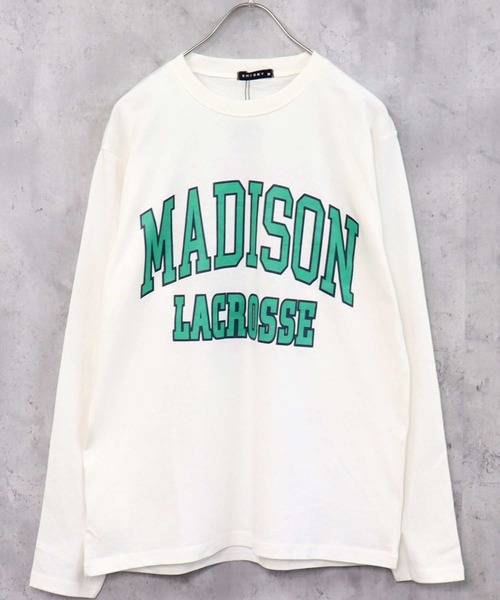 SHISKY（シスキー）の「プリント長袖Tシャツ（Tシャツ/カットソー・メンズ・ブラック系1/ホワイト系1/ブルー/グレー系1/オフホワイト/グレー系/ダークグリーン系/ベージュ/ブラック/ネイビー/ブラウン/ブラック系/ベージュ系/杢グレー/カーキ/ブラック系2/ミント/ホワイト系/ダークグリーン/チャコール・M/L/XL）」の2枚目の写真