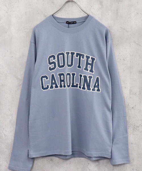 SHISKY（シスキー）の「プリント長袖Tシャツ（Tシャツ/カットソー・メンズ・ブラック系1/ホワイト系1/ブルー/グレー系1/オフホワイト/グレー系/ダークグリーン系/ベージュ/ブラック/ネイビー/ブラウン/ブラック系/ベージュ系/杢グレー/カーキ/ブラック系2/ミント/ホワイト系/ダークグリーン/チャコール・M/L/XL）」の20枚目の写真