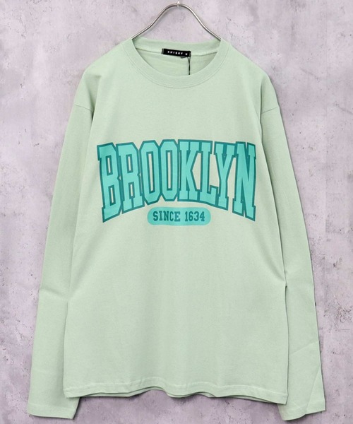 SHISKY（シスキー）の「プリント長袖Tシャツ（Tシャツ/カットソー・メンズ・ブラック系1/ホワイト系1/ブルー/グレー系1/オフホワイト/グレー系/ダークグリーン系/ベージュ/ブラック/ネイビー/ブラウン/ブラック系/ベージュ系/杢グレー/カーキ/ブラック系2/ミント/ホワイト系/ダークグリーン/チャコール・M/L/XL）」の17枚目の写真