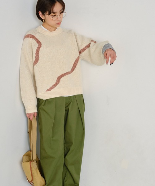 forksy.(フォルクシー)の「【forksy.】ニュアンス柄ニットプルオーバー(ニット/セーター・レディース・ブラック/ライトブルー/アイボリー・FREE)」の11枚目の写真