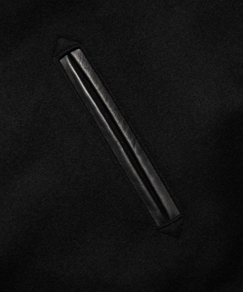 COOTIE PRODUCTIONS（クーティープロダクションズ）の「Wool Melton Error Fit Stadium Jacket（スタジャン・メンズ・ブラック/グレー・SMALL/MEDIUM/LARGE）」の8枚目の写真