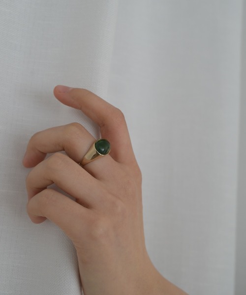 CANAL JEAN（キャナルジーン）の「Pt stoneリング（リング・レディース・アイボリー/グリーン/ブラウン・ONE SIZE）」の4枚目の写真