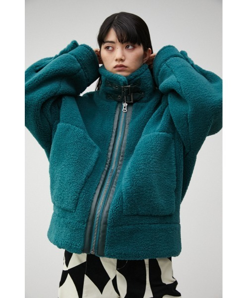 AZUL by moussy（アズールバイマウジー）の「ZIP UP BOA COAT/ジップアップボアコート（その他アウター・レディース・ダークブルー/アイボリー/ブラック・MEDIUM/SMALL）」の20枚目の写真