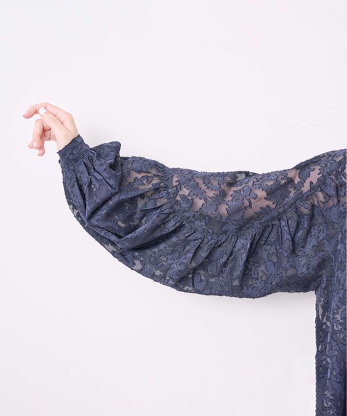 KOH.style（コースタイル）の「カットジャカード2WAYブラウス（シャツ/ブラウス・レディース・ベージュ/オフホワイト/ブラック・FREE）」の14枚目の写真