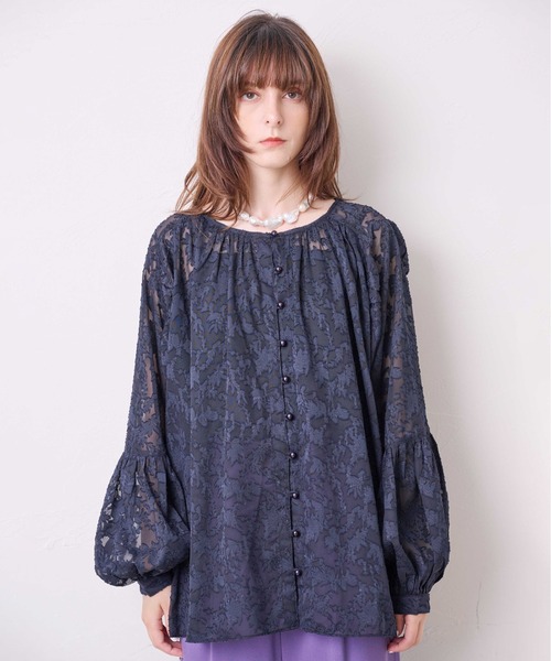 KOH.style（コースタイル）の「カットジャカード2WAYブラウス（シャツ/ブラウス・レディース・ベージュ/オフホワイト/ブラック・FREE）」の15枚目の写真