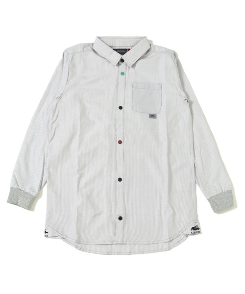 KRIFF MAYER Kid's Collection（クリフメイヤーキッズコレクション）の「ハッピーシャツ（シャツ/ブラウス・キッズ・グレー×ホワイト/カラフル/その他1/サックスブルー/オフホワイト・150/170/120/130/140/160）」の3枚目の写真