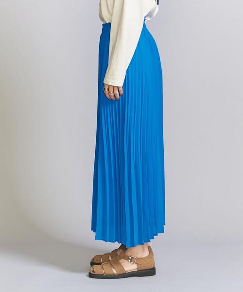 BEAUTY&YOUTH UNITED ARROWS（ビューティーアンドユースユナイテッドアローズ）の「【WEB限定】シフォンジョーゼット プリーツスカート -ウォッシャブル-（スカート・レディース・イエロー/コバルトブルー/ライトグレー/ブラック・FREE）」の17枚目の写真