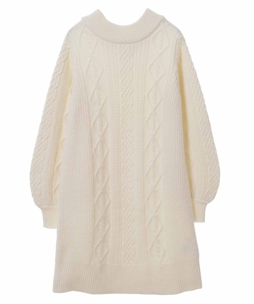 ２WAYケーブルニットワンピース