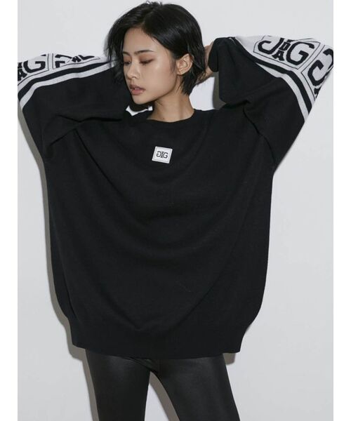 PEARLY GATES ハイネックセーター 黒白ストライプ5 Vネックグラインダーニット TOPS[品番：MKSW0042596]｜GYDA