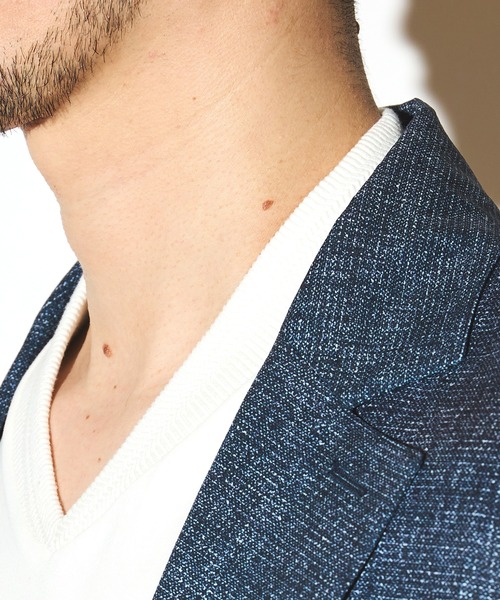 UNION STATION（ユニオンステーション）の「シルケットスムースVネックテーラーTシャツ（Tシャツ/カットソー・メンズ・ブラック/ホワイト/ネイビー・LL/L/M）」の15枚目の写真