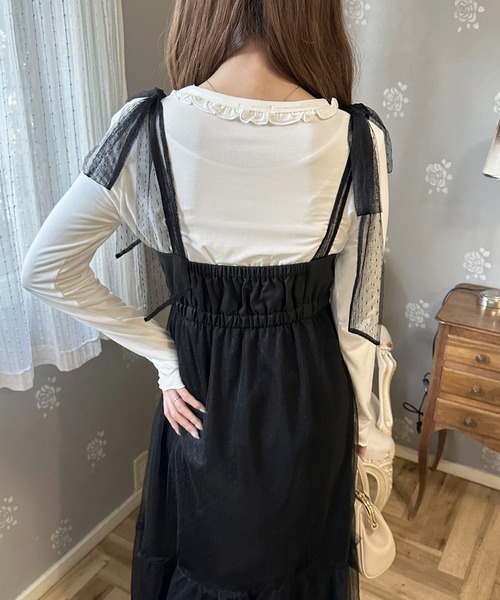 apres jour(アプレジュール)の「フリルメローカットインナー【ZOZOTOWN限定アイテム】(Tシャツ/カットソー・レディース・ブラック/オフホワイト/ライトグレー・X-LARGE/フリー)」の7枚目の写真