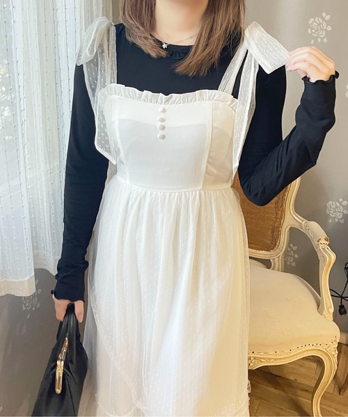 apres jour(アプレジュール)の「フリルメローカットインナー【ZOZOTOWN限定アイテム】(Tシャツ/カットソー・レディース・ブラック/オフホワイト/ライトグレー・X-LARGE/フリー)」の15枚目の写真