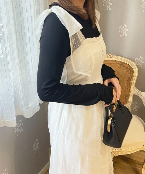 apres jour(アプレジュール)の「フリルメローカットインナー【ZOZOTOWN限定アイテム】(Tシャツ/カットソー・レディース・ブラック/オフホワイト/ライトグレー・X-LARGE/フリー)」の16枚目の写真