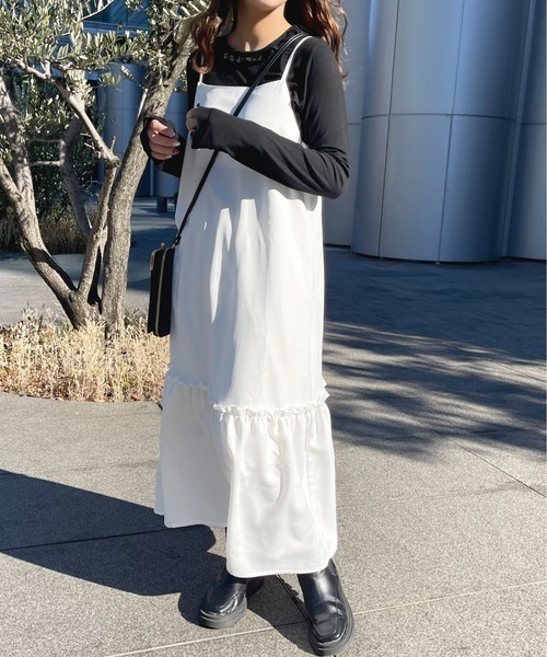 apres jour(アプレジュール)の「フリルメローカットインナー【ZOZOTOWN限定アイテム】(Tシャツ/カットソー・レディース・ブラック/オフホワイト/ライトグレー・X-LARGE/フリー)」の13枚目の写真
