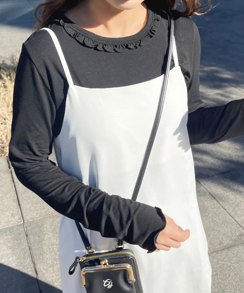 apres jour(アプレジュール)の「フリルメローカットインナー【ZOZOTOWN限定アイテム】(Tシャツ/カットソー・レディース・ブラック/オフホワイト/ライトグレー・X-LARGE/フリー)」の10枚目の写真