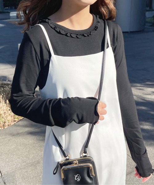 apres jour(アプレジュール)の「フリルメローカットインナー【ZOZOTOWN限定アイテム】(Tシャツ/カットソー・レディース・ブラック/オフホワイト/ライトグレー・X-LARGE/フリー)」の11枚目の写真