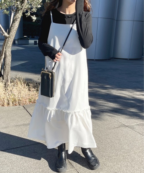 apres jour(アプレジュール)の「フリルメローカットインナー【ZOZOTOWN限定アイテム】(Tシャツ/カットソー・レディース・ブラック/オフホワイト/ライトグレー・X-LARGE/フリー)」の14枚目の写真