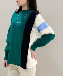 カラーフリルニット