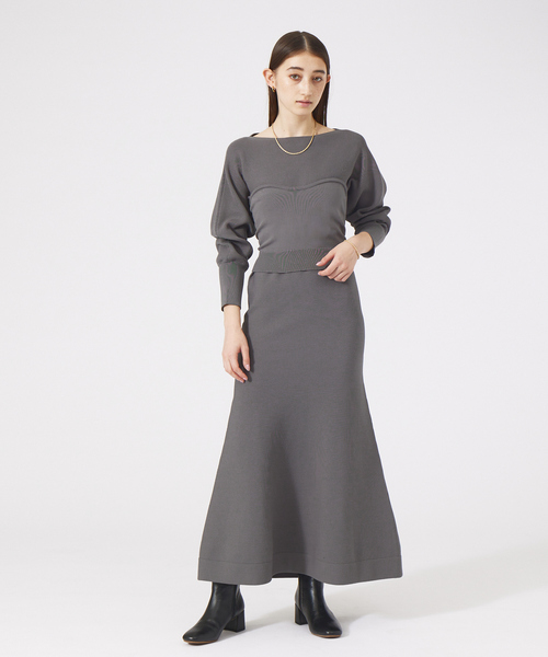 Rouge vif(ルージュヴィフ)の「ホールガーメントビスチェ(ニット/セーター・レディース・ブラック/グレー・フリー)」の11枚目の写真