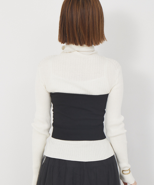 Rouge vif(ルージュヴィフ)の「ホールガーメントビスチェ(ニット/セーター・レディース・ブラック/グレー・フリー)」の15枚目の写真