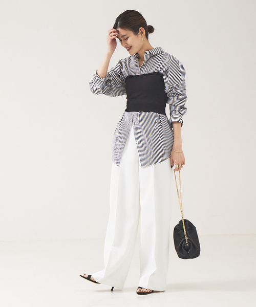 Rouge vif(ルージュヴィフ)の「ホールガーメントビスチェ(ニット/セーター・レディース・ブラック/グレー・フリー)」の12枚目の写真