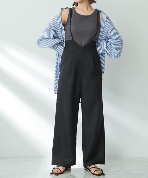 SENSE OF PLACE by URBAN RESEARCH（センスオブプレイスバイアーバンリサーチ）の「サスツキストレートパンツ（その他パンツ・レディース・ブラック/アイボリー/カーキ・SMALL/MEDIUM）」の17枚目の写真