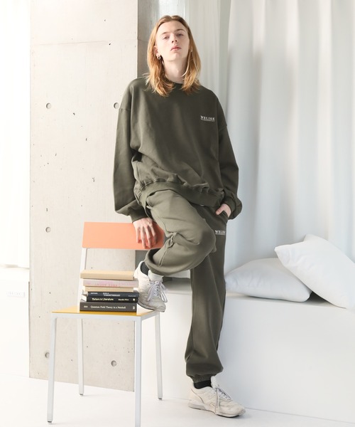 welise（ウェライズ）の「【welise/ウェライズ】ファインコットン裏毛 リラックスフィット スウェットパンツ(セットアップ対応)（スウェットパンツ・メンズ・チャコール/カーキ/オートミール・S/M/L）」の16枚目の写真