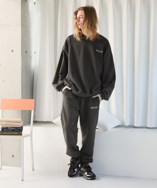 welise（ウェライズ）の「【welise/ウェライズ】ファインコットン裏毛 リラックスフィット スウェットパンツ(セットアップ対応)（スウェットパンツ・メンズ・チャコール/カーキ/オートミール・S/M/L）」の12枚目の写真