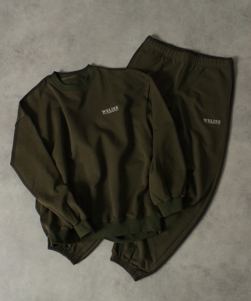 welise（ウェライズ）の「【welise/ウェライズ】ファインコットン裏毛 リラックスフィット スウェットパンツ(セットアップ対応)（スウェットパンツ・メンズ・チャコール/カーキ/オートミール・S/M/L）」の20枚目の写真