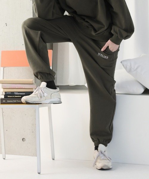 welise（ウェライズ）の「【welise/ウェライズ】ファインコットン裏毛 リラックスフィット スウェットパンツ(セットアップ対応)（スウェットパンツ・メンズ・チャコール/カーキ/オートミール・S/M/L）」の14枚目の写真