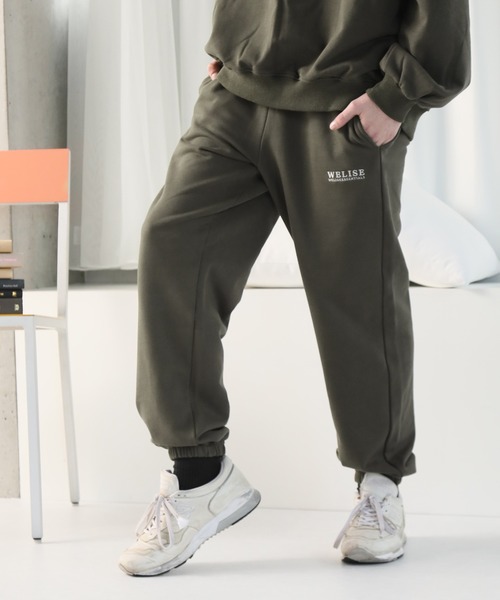 welise（ウェライズ）の「【welise/ウェライズ】ファインコットン裏毛 リラックスフィット スウェットパンツ(セットアップ対応)（スウェットパンツ・メンズ・チャコール/カーキ/オートミール・S/M/L）」の15枚目の写真
