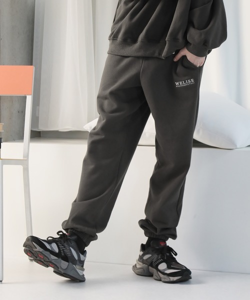 welise（ウェライズ）の「【welise/ウェライズ】ファインコットン裏毛 リラックスフィット スウェットパンツ(セットアップ対応)（スウェットパンツ・メンズ・チャコール/カーキ/オートミール・S/M/L）」の11枚目の写真