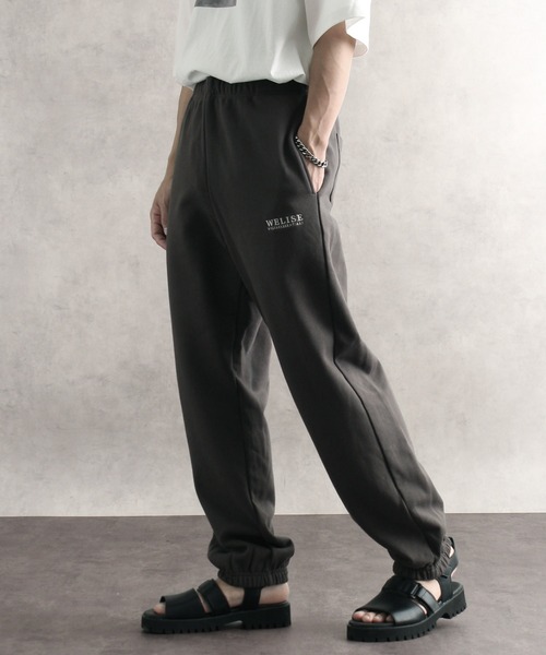 welise（ウェライズ）の「【welise/ウェライズ】ファインコットン裏毛 リラックスフィット スウェットパンツ(セットアップ対応)（スウェットパンツ・メンズ・チャコール/カーキ/オートミール・S/M/L）」の4枚目の写真