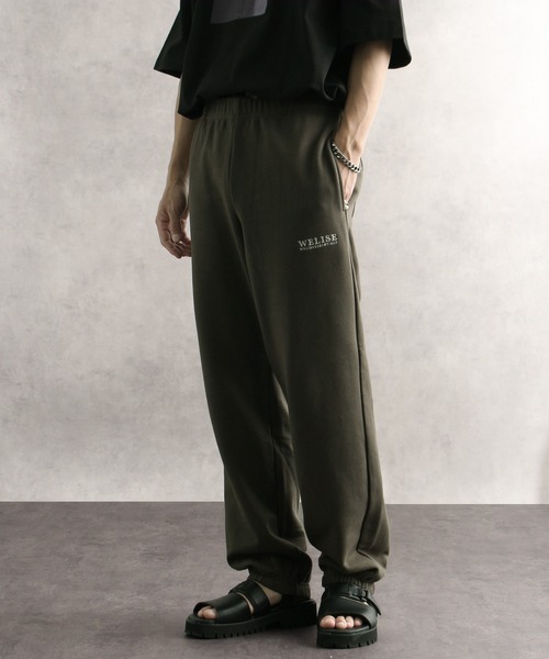 welise（ウェライズ）の「【welise/ウェライズ】ファインコットン裏毛 リラックスフィット スウェットパンツ(セットアップ対応)（スウェットパンツ・メンズ・チャコール/カーキ/オートミール・S/M/L）」の5枚目の写真