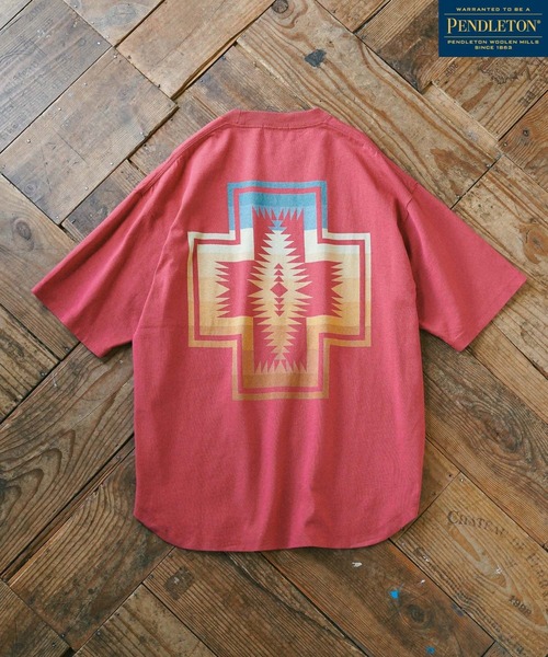 PENDLETON（ペンドルトン）の「【PENDLETON(ペンドルトン)】別注バックプリントTシャツ（Tシャツ/カットソー・メンズ・オフホワイト/ブルー/ライトグレー/ブラック/アイボリー/ブルー系その他/チャコールグレー/マスタード/パープル/イエロー/レッド/ダークブルー・MEDIUM/LARGE）」の12枚目の写真