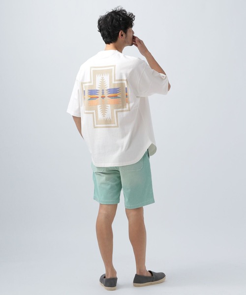 PENDLETON（ペンドルトン）の「【PENDLETON(ペンドルトン)】別注バックプリントTシャツ（Tシャツ/カットソー・メンズ・オフホワイト/ブルー/ライトグレー/ブラック/アイボリー/ブルー系その他/チャコールグレー/マスタード/パープル/イエロー/レッド/ダークブルー・MEDIUM/LARGE）」の17枚目の写真