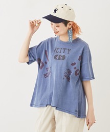 CUBE SUGAR（キューブシュガー）の「ピグメント染リメイク風切替Tシャツ（Tシャツ/カットソー）」